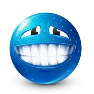😁 Emoji, Smiley, Blau, Lustig, Gesicht whatsapp sticker