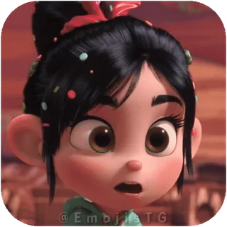 😦 Vanellope von Schweetz Wreck-It Ralph EmojiTG telegram sticker