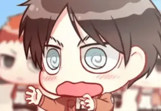๐ฅบ Eren Yeager Attack on Titan anime, chibi, eren yeager, attack on titan telegram sticker