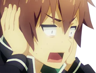 😱 anime, shock, surprise, exasperation, disgust, concern whatsapp sticker