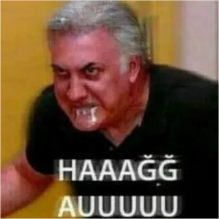 😝 HAAAĞĞ AUUUUU telegram sticker