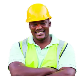 😀 construction, worker, safety, hard hat, vest, man telegram sticker