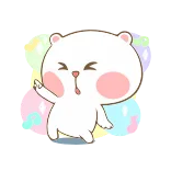 💃 urso, fofo, animado, brilhante, desenho animado, alegre whatsapp sticker