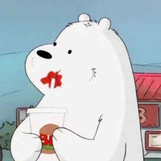 ❄️ Ice Bear We Bare Bears Dessin animé, Ours, Ours polaire, Nourriture, We Bare Bears whatsapp sticker