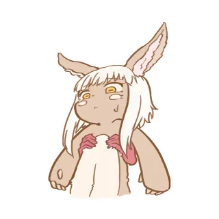 😯 Nanachi Made in Abyss Anime, Nanachi, Made in Abyss, fofo, desenho animado telegram sticker