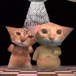 💃 Dancing Cats Cat Vibing Meme whatsapp sticker
