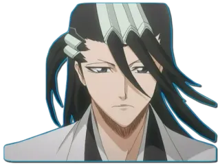 😕 Byakuya Kuchiki Bleach Anime, Mangá, Personagem, Sério, Estoico, Byakuya Kuchiki, Bleach whatsapp sticker