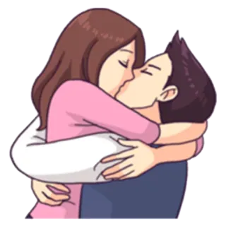 💋 bacio, amore, romanzo, coppia, affetto telegram sticker