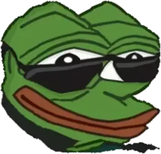 📎 Pepe the Frog pepe, rana, meme, guay, gafas de sol whatsapp sticker