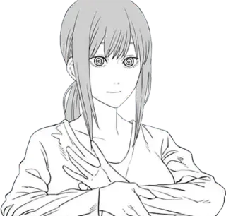 🙂 Makima Chainsaw Man Makima, Chainsaw Man, anime, manga, spiral eyes telegram sticker