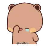 🥺 urso, desenho animado, chorando, triste, fofo telegram sticker