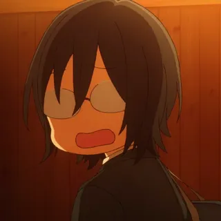 📚 anime, shocked, surprised, glasses, exclamation telegram sticker