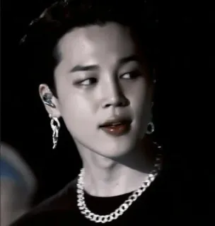 🀄 Jimin kpop, 지민, 가수, 아이돌, 한국, 체인, 귀걸이 whatsapp sticker