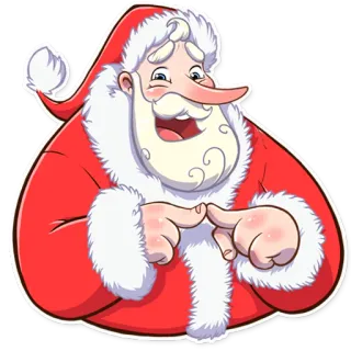 🤥 Santa Claus Papai Noel, Natal, Feriados, Desenho animado, Gesto whatsapp sticker
