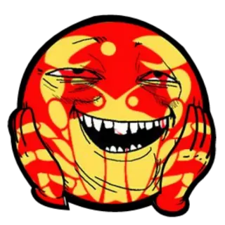 😝 Meme, Dibujo animado, Cara, Drogas, Violencia, Sangre telegram sticker