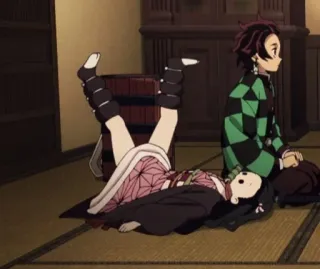 💫 Nezuko Kamado Demon Slayer Anime, Thanh gươm diệt quỷ, Nezuko, Nezuko Kamado, dễ thương, hài hước, nằm telegram sticker