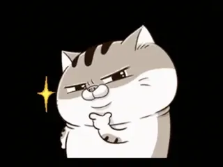😏 mèo, dễ thương, đang nghĩ, tự mãn, đáng yêu, thú cưng whatsapp sticker