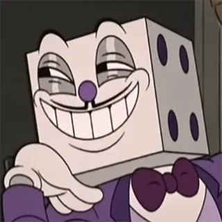 😌 King Dice Cuphead King Dice, Cuphead, Cartoon, Würfel, Bösewicht telegram sticker