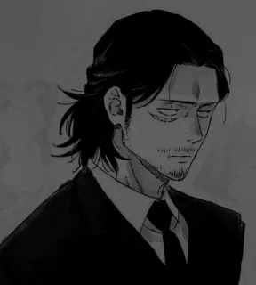 ⚓️ anime, man, suit, portrait, serious, art telegram sticker