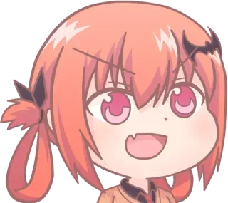 😃 Satania Gabriel DropOut Anime, Satania, Gabriel DropOut, Demon, Chibi, Słodki, Kreskówka whatsapp sticker