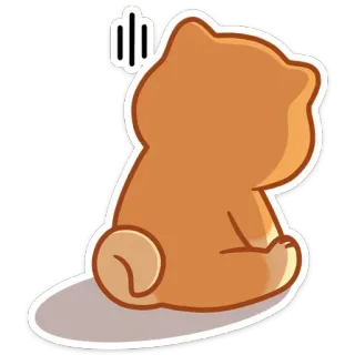 😔 개, 시바견, 슬픈, 귀여운, 만화, 동물, 이모티콘, 스티커 telegram sticker