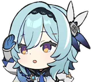 🙇‍♀ Eula Genshin Impact Anime, Ragazza, Personaggio, Videogioco, Eula telegram sticker