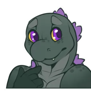 😣 lizard, reptile, cartoon, cute, anthropomorphic whatsapp sticker