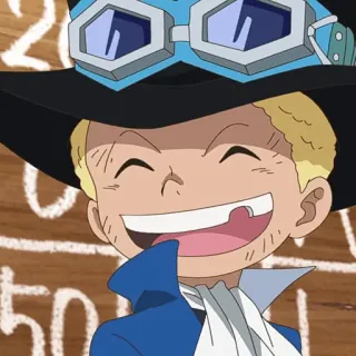 🔥 Sabo One Piece anime, Sabo, One Piece, personagem, sorrindo, alegre telegram sticker