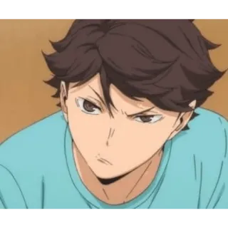 🤨 Oikawa Tooru Haikyuu!! อนิเมะ, ไฮคิว, โออิคาวะ, โทโอรุ, ตัวละคร, สติกเกอร์ telegram sticker