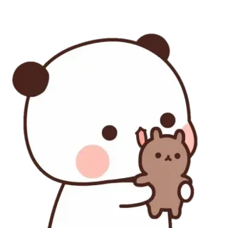☺️ Panda, Beer, Schattig, Dier, Cartoon whatsapp sticker