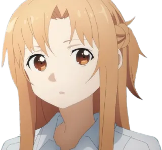 😧 Asuna Yuuki Sword Art Online Anime, Desenho animado, Loira, Retrato, Garota, Asuna, Yuuki, Sword Art Online telegram sticker
