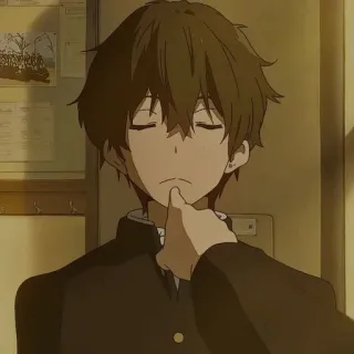 🥢 Anime, Ragazzo, Personaggio, Studente, Ritratto telegram sticker