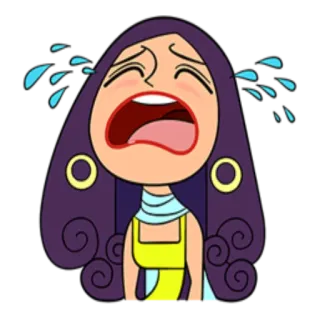 😭 weinen, traurig, Cartoon, traurig, Figur, Emotion, Tränen telegram sticker