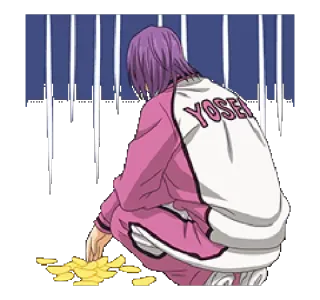 😥 Atsushi Murasakibara Kuroko no Basket YOSEN Anime, Basketball, Murasakibara, Yosen, Traurig whatsapp sticker
