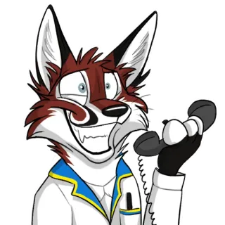 🤪 raposa, antropomórfico, desenho animado, animal, telefone telegram sticker