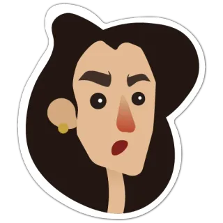 😯 Kartun, Wajah, Orang, Wanita telegram sticker