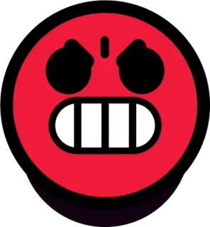 😡 angry, emoji, red, cartoon, face telegram sticker