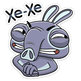 😃 Xe-xe-xe animal, dibujos animados, gracioso, chiste, meme, pegatina telegram sticker