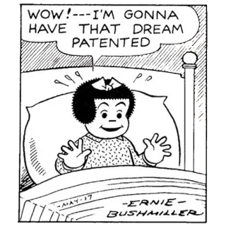 ☹️ WOW!---I'M GONNA
HAVE THAT DREAM
PATENTED Comic, Cartoon, Traum, Patent, Bett, Kind telegram sticker