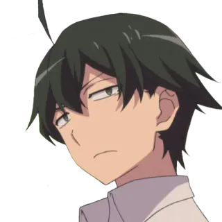 😕 Hachiman Hikigaya My Teen Romantic Comedy SNAFU Anime, Personagem, Adolescente, Romance, Escola telegram sticker