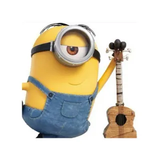 🎸 Minion Despicable Me Minion, Dessin animé, Film, Drôle, Mignon, Guitare, Personnage telegram sticker