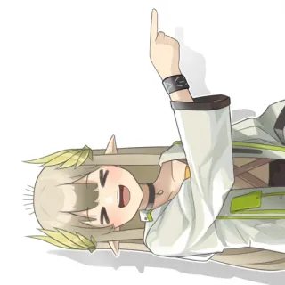 👆 Anime, Cartoon, Middelvinger, Beledigend gebaar telegram sticker