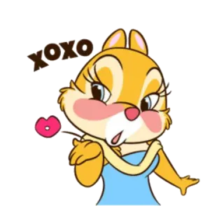 😘 XOXO beso, amor, dibujos animados, xoxo, animal telegram sticker