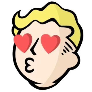 😍 Vault Boy Fallout spiel, fallout, liebe, kuss, herzen telegram sticker