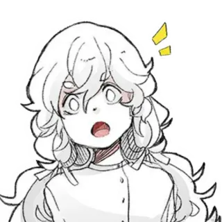 😯 anime, manga, ilustración, personaje, impactado, sorprendido telegram sticker