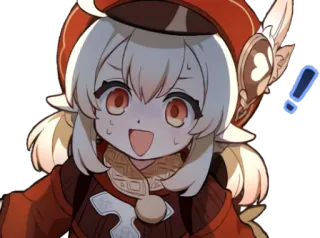 😰 Klee Genshin Impact Anime, Genshin Impact, Klee, Videospiel, Spielcharakter, Süß, Kawaii telegram sticker