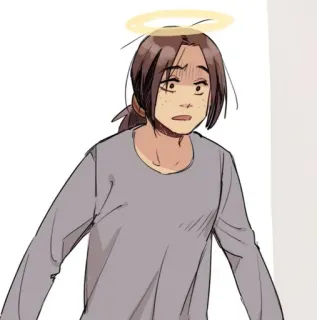 😳 Desenho animado, Pessoa, Auréola, Anime telegram sticker