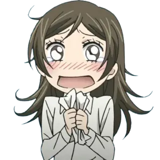 😭 Anime, Pianto, Kawaii, Triste, Ragazza telegram sticker