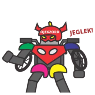 👾 OJEKZORD JegLEK! 로봇, 오젝, 화려한, 오토바이, 만화 telegram sticker