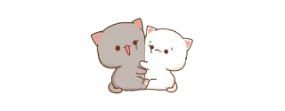 🤗 猫, 可愛い, かわいい, ハグ, 愛 telegram sticker